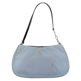 PRADA mini Shoulder Bag Nylon Light Blue Silver Auth gh1407 - 0