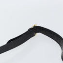 Salvatore Ferragamo Vala Vala Shoulder Bag Leather Black Gold Auth gh1408-8