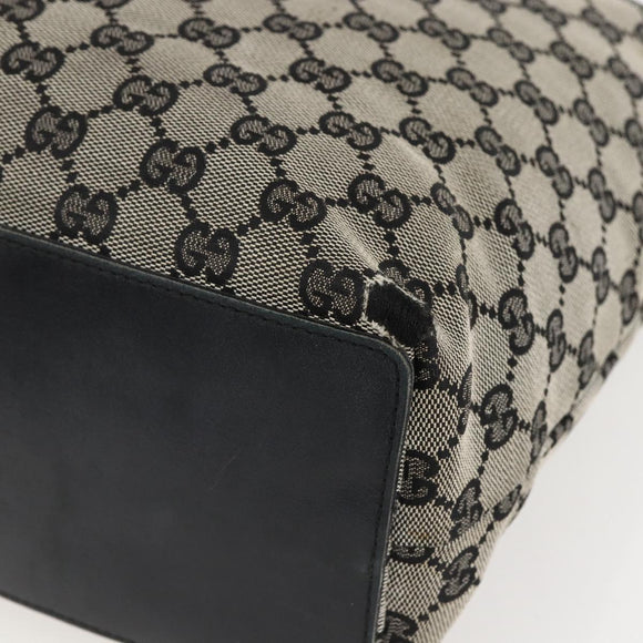 GUCCI GG Canvas Tote Bag Zwart Goud 002 1098 2404 Auth gh1410