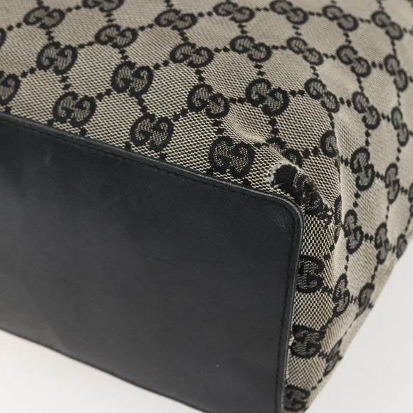 GUCCI GG Canvas Tote Bag Zwart Goud 002 1098 2404 Auth gh1410