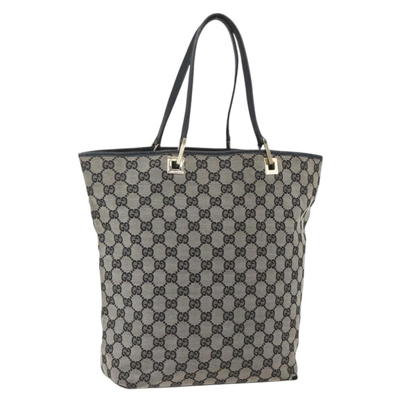 GUCCI GG Canvas Tote Bag Zwart Goud 002 1098 2404 Auth gh1410