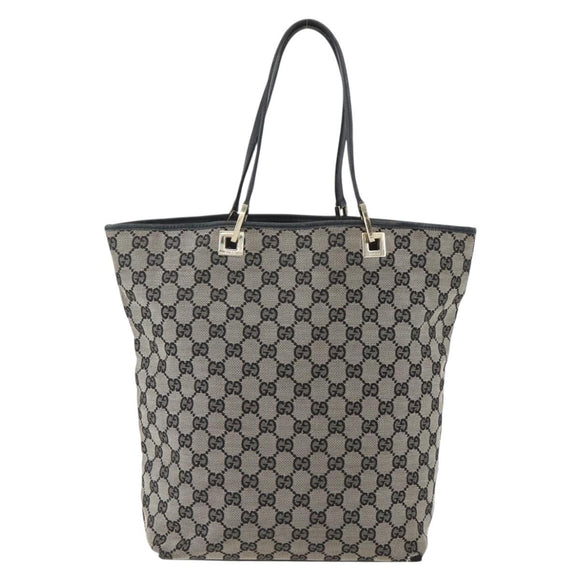 GUCCI GG Canvas Tote Bag Zwart Goud 002 1098 2404 Auth gh1410