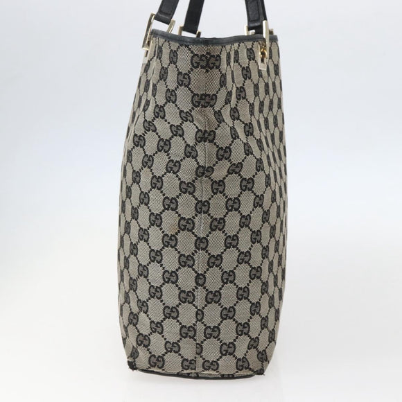 GUCCI GG Canvas Tote Bag Zwart Goud 002 1098 2404 Auth gh1410