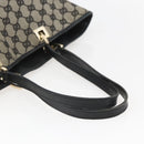 GUCCI GG Canvas Tote Bag Zwart Goud 002 1098 2404 Auth gh1410-7