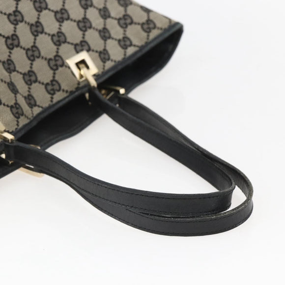 GUCCI GG Canvas Tote Bag Zwart Goud 002 1098 2404 Auth gh1410