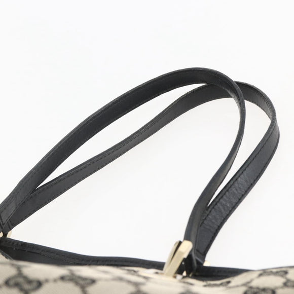 GUCCI GG Canvas Tote Bag Zwart Goud 002 1098 2404 Auth gh1410
