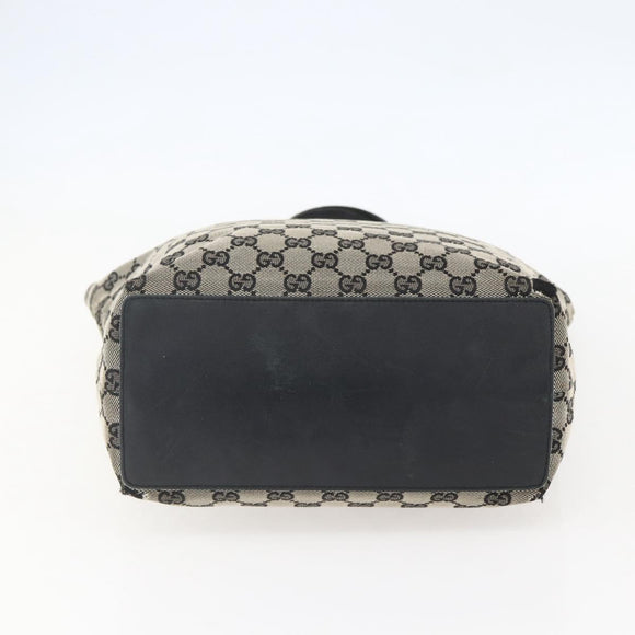 GUCCI GG Canvas Tote Bag Zwart Goud 002 1098 2404 Auth gh1410