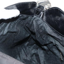 GUCCI Bamboo Hand Bag Nylon 2way Black Gold 001 2058 1577 5 Auth gh1412-20