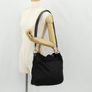 GUCCI Bamboo Hand Bag Nylon 2way Black Gold 001 2058 1577 5 Auth gh1412-24