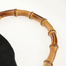GUCCI Bamboo Hand Bag Nylon 2way Black Gold 001 2058 1577 5 Auth gh1412-14