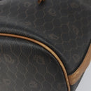Christian Dior Honeycomb Canvas Shoulder Bag PVC Black Gold Auth gh1414-10