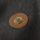 Christian Dior Honeycomb Canvas Shoulder Bag PVC Black Gold Auth gh1414-15