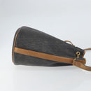 Christian Dior Honeycomb Canvas Shoulder Bag PVC Black Gold Auth gh1414-4