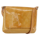 LOUIS VUITTON Monogram Vernis Thompson Street Bag Beige M91301 LV Auth gh1416-1