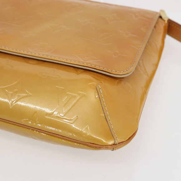 LOUIS VUITTON Monogram Vernis Thompson Street Bag Beige M91301 LV Auth gh1416
