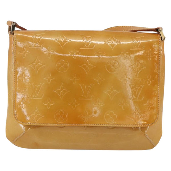 LOUIS VUITTON Monogram Vernis Thompson Street Bag Beige M91301 LV Auth gh1416