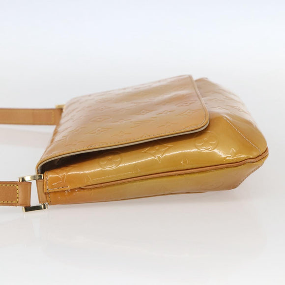 LOUIS VUITTON Monogram Vernis Thompson Street Bag Beige M91301 LV Auth gh1416