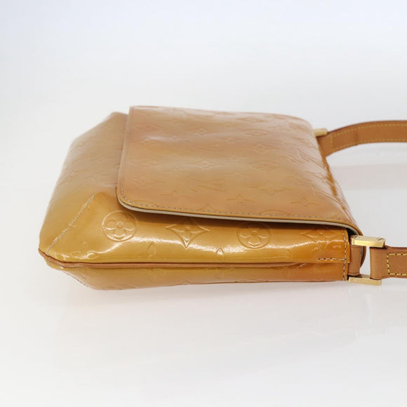 LOUIS VUITTON Monogram Vernis Thompson Street Bag Beige M91301 LV Auth gh1416