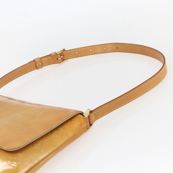 LOUIS VUITTON Monogram Vernis Thompson Street Bag Beige M91301 LV Auth gh1416