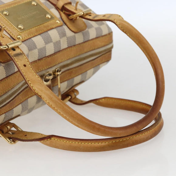 LOUIS VUITTON Damier Azur Berkeley Hand Bag N52001 LV Auth gh1418