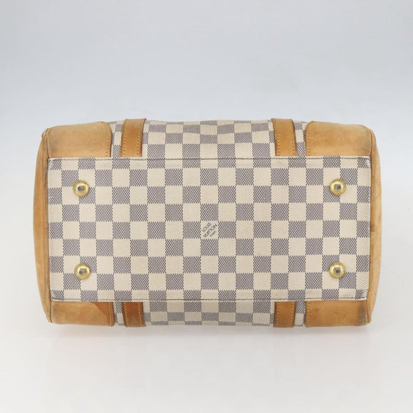 LOUIS VUITTON Damier Azur Berkeley Hand Bag N52001 LV Auth gh1418