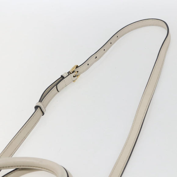 GUCCI GG Supreme Horsebit Bag PVC 2way Beige White gold 640716 Auth gh1419