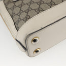 GUCCI GG Supreme Horsebit Bag PVC 2way Beige White gold 640716 Auth gh1419-18