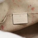 GUCCI GG Supreme Horsebit Bag PVC 2way Beige White gold 640716 Auth gh1419-20