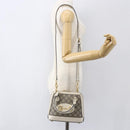 GUCCI GG Supreme Horsebit Bag PVC 2way Beige White gold 640716 Auth gh1419-23