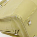 LOEWE Anagram Americana 28 Hand Bag Leather Cream Silver Auth gh142-14