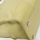 LOEWE Anagram Americana 28 Hand Bag Leather Cream Silver Auth gh142-16