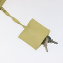 LOEWE Anagram Americana 28 Hand Bag Leather Cream Silver Auth gh142-10