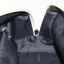 LOEWE Anagram Americana 28 Hand Bag Leather Cream Silver Auth gh142-20