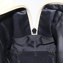 LOEWE Anagram Americana 28 Hand Bag Leather Cream Silver Auth gh142-21