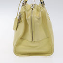 LOEWE Anagram Americana 28 Hand Bag Leather Cream Silver Auth gh142-4