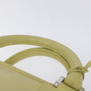 LOEWE Anagram Americana 28 Hand Bag Leather Cream Silver Auth gh142-8