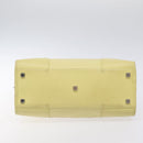 LOEWE Anagram Americana 28 Hand Bag Leather Cream Silver Auth gh142-5