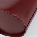 Salvatore Ferragamo Vala Hand Bag Leather Red Gold Auth gh1422-16