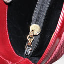 Salvatore Ferragamo Vala Hand Bag Leather Red Gold Auth gh1422-9