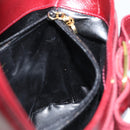 Salvatore Ferragamo Vala Hand Bag Leather Red Gold Auth gh1422-19