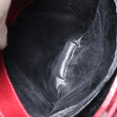 Salvatore Ferragamo Vala Hand Bag Leather Red Gold Auth gh1422-11