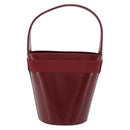 Salvatore Ferragamo Vala Hand Bag Leather Red Gold Auth gh1422-2