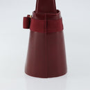 Salvatore Ferragamo Vala Hand Bag Leather Red Gold Auth gh1422-4