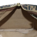 FENDI Zucca Canvas Boston Bag Black Brown gold Auth gh1424-20