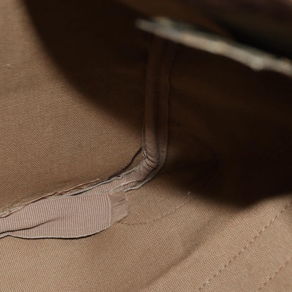 FENDI Zucca Canvas Boston Bag Black Brown gold Auth gh1424