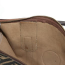 FENDI Zucca Canvas Boston Bag Black Brown gold Auth gh1424-22