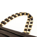 Salvatore Ferragamo Vala Tote Bag Canvas Brown Silver Auth gh1425-10