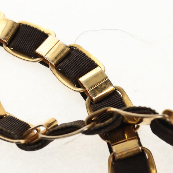 Salvatore Ferragamo Vala Tote Bag Canvas Brown Silver Auth gh1425