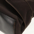 Salvatore Ferragamo Vala Tote Bag Canvas Brown Silver Auth gh1425-14