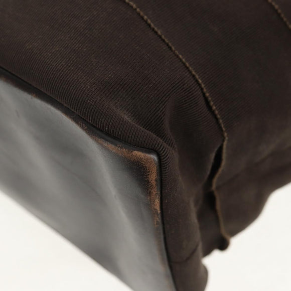 Salvatore Ferragamo Vala Tote Bag Canvas Brown Silver Auth gh1425